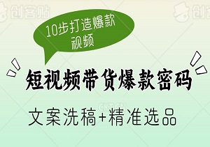  揭秘短视频带货爆款密码，文案洗稿+精准选品，轻松玩转流量变现，10步打造爆款视频与高效带货模式-二八网赚